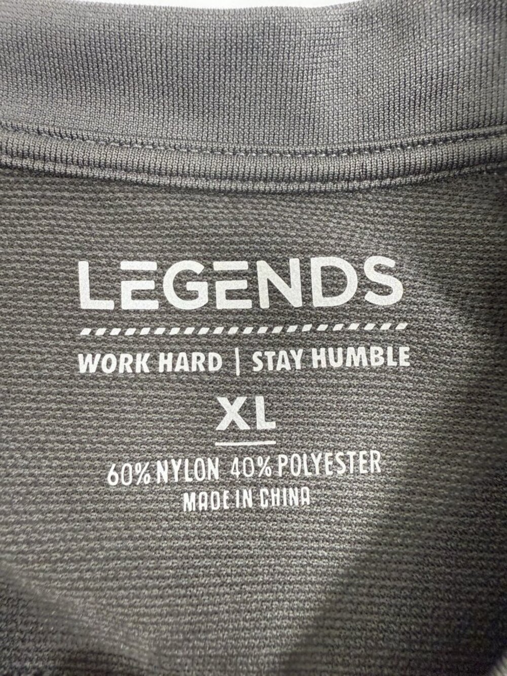 Legends Mens Shirt Size XL Short Sleeve Performance Lightweight Gym Running Gray - Picture 5 of 9